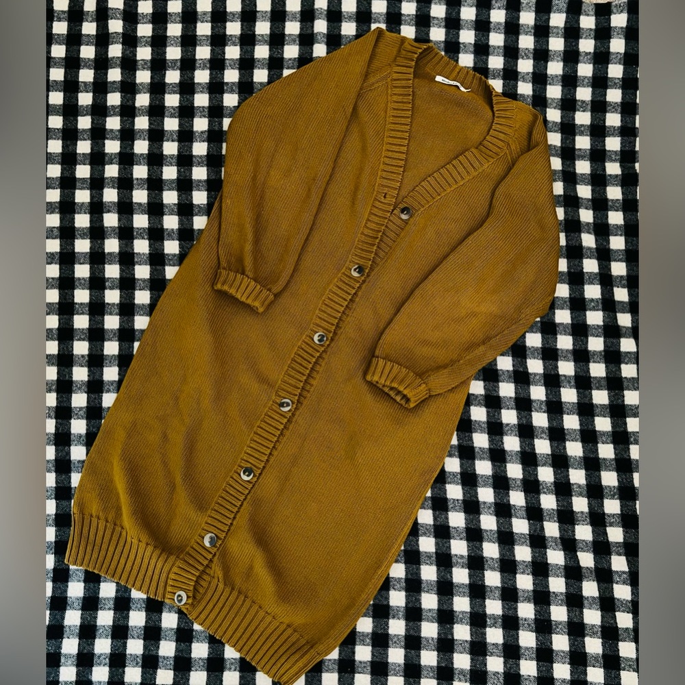 Misha & Puff Adagio cardigan in Antique Brass, size xs/s